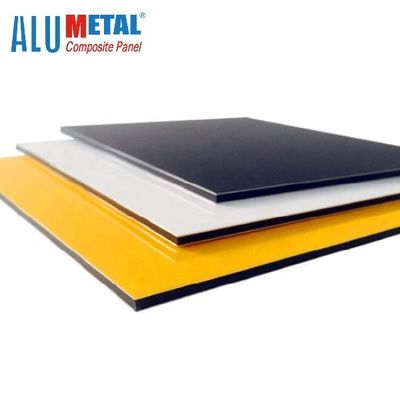 0.4MM 1250mm 불 정격 알루미늄 합성 패널 PE에 의하여 그려지는 까만 Acp 장 AA3003