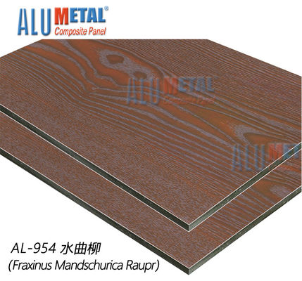 1220X2440mm Nano 표면 나무로 되는 알루미늄 합성 패널 Acp 장 외부 10mm