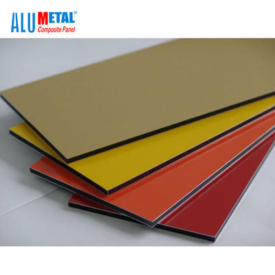1220x2440mm 솔질된 PVDF 알루미늄 복합 패널 시트 5mm AA1100