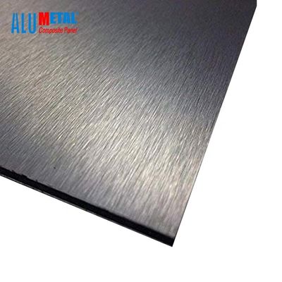 물결 모양 솔질된 ACP 알루미늄 접착성 장 지붕 패널 1000mm 6mm LDPE