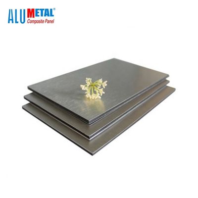 물결 모양 솔질된 ACP 알루미늄 접착성 장 지붕 패널 1000mm 6mm LDPE