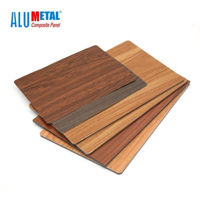 4mm 5800mm 나무로 되는 알루미늄 합성 패널 알루미늄 파티션 패널 시트 FEVE