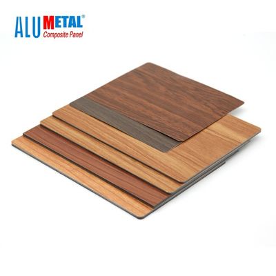 4mm 5800mm 나무로 되는 알루미늄 합성 패널 알루미늄 파티션 패널 시트 FEVE