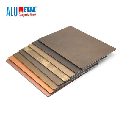 3mm 강철 PVDF Acm 알루미늄 합성 패널 구리 Nacreous 1250mm