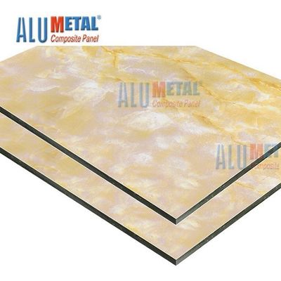 Nacreous Crossbond 대리석 알루미늄 합성 패널 0.05mm 5800mm 정전기 방지