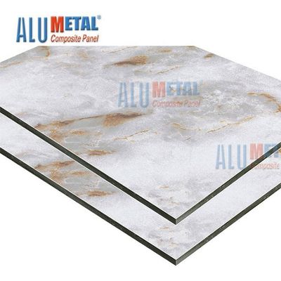 대리석 LDPE 0.70mm PE 알루미늄 합성 패널 시트 Acp 벽 클래딩 Nano 2440mm