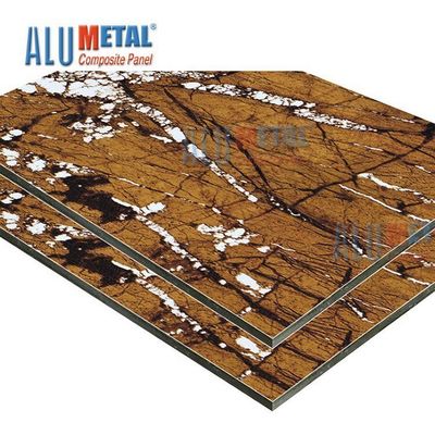 대리석 LDPE 0.70mm PE 알루미늄 합성 패널 시트 Acp 벽 클래딩 Nano 2440mm