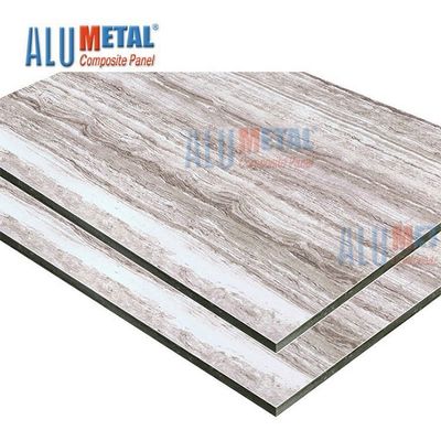 ACP 알루미늄 합성 패널 장 재료 0.1mm 5000mm 양극 처리된 화강암