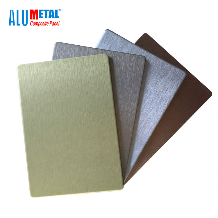 양극 처리된 0.08mm 솔질된 알루미늄 합성 패널 장 클래딩 1220mm LDPE 핵심