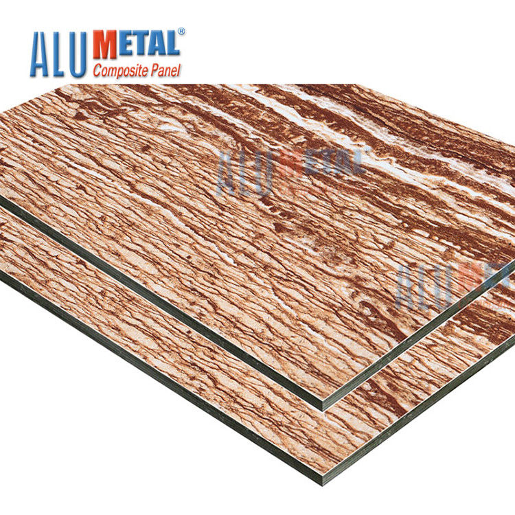 대리석 LDPE 0.70mm PE 알루미늄 합성 패널 시트 Acp 벽 클래딩 Nano 2440mm